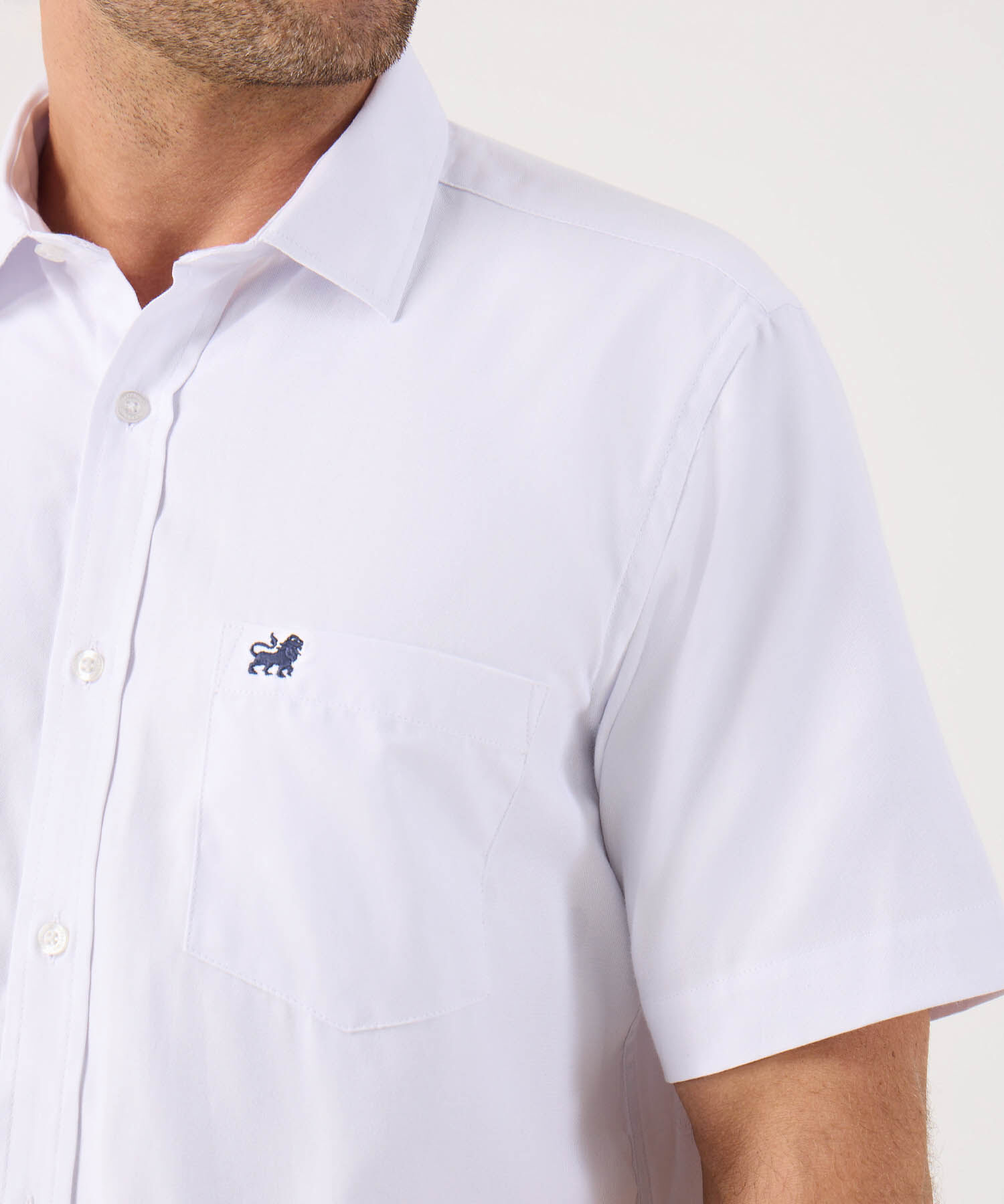 Camisa Unicolor Con Bolsillo 